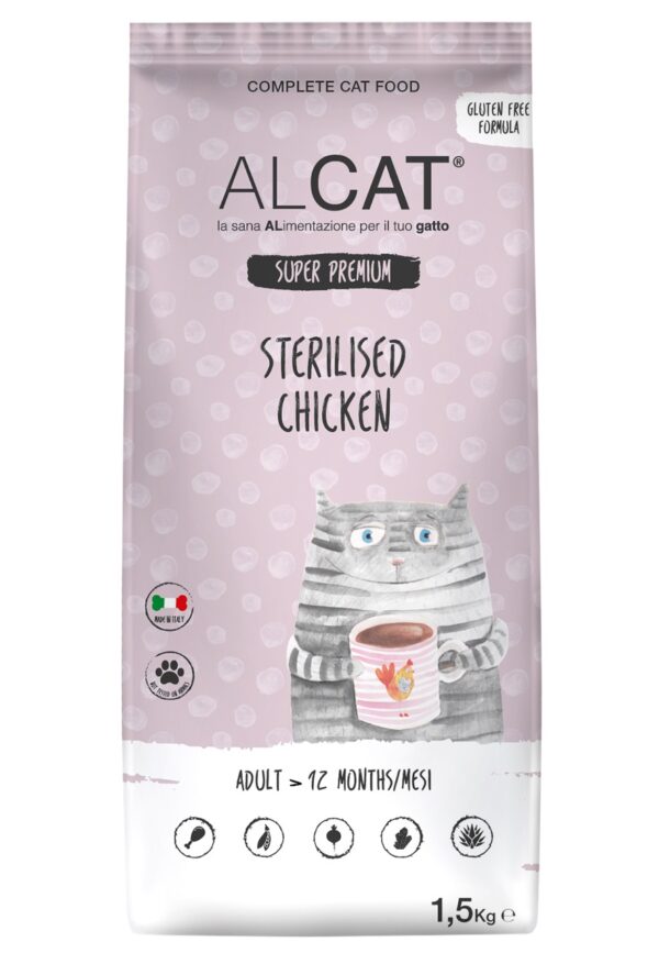 Al-Cat Sterilised Chicken – Super Premium Qualität Getreidefrei – Für sterilisierte Katzen