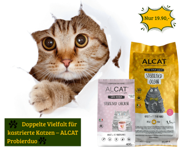 Zwei Super-Premium-Sorten. Ein Ziel: Das Beste für kastrierte Katzen.